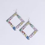 Lovemystyle Oversized Multicoloured Square Earrings