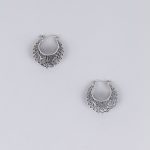 Lovemystyle Silver Ethnic Design Hoop Earrings