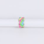 Lovemystyle Gold Ring With Multi Coloured Swirls