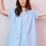 Lovemystyle Blue Denim Swing Shirt Dress With Tie Back Detail