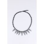Lovemystyle Black Necklace With Diamante Spikes
